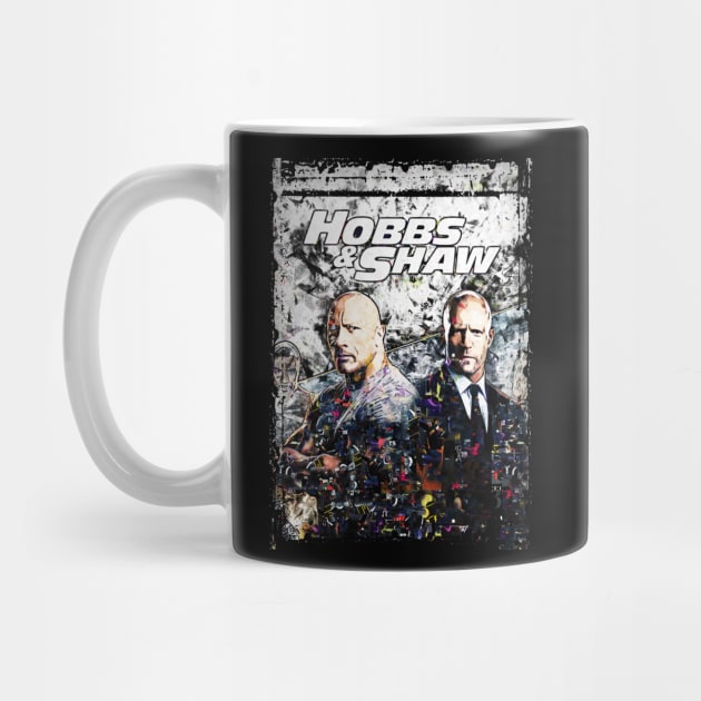 hobbs and shaw abstract art by PrintstaBee